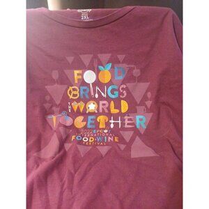 BNWT - EPCOT Food & Wine 2022 FOOD BRINGS THE WORLD TOGETHER TEE - Women 2XL